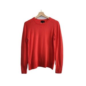 J. CREW Vibrant Red Women's Crewneck Sweater Cashmere Wool Blend Size M